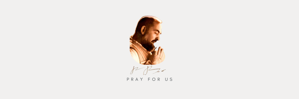 St Pio Pray for us header